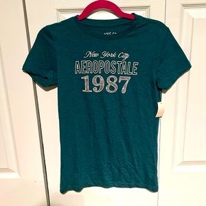 Aeropostale t-shirt Size Medium New York City 1987 NWT color is Teal